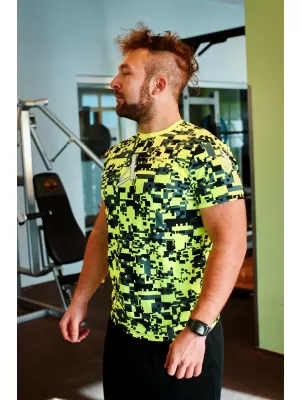Prémium plusz funkcionális férfi póló ALTISPORT VOJ/ALM011TR02 NEON/SÁRGA