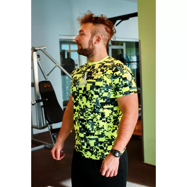  Prémium plusz funkcionális férfi póló ALTISPORT VOJ/ALM011TR02 NEON/SÁRGA 