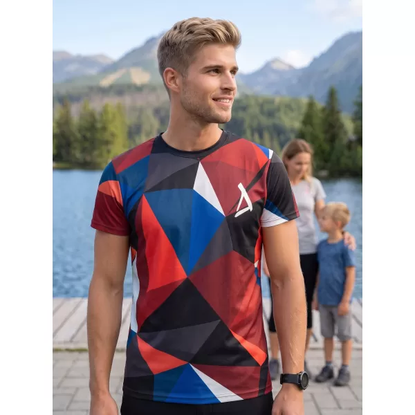  Férfi prémium plusz funkcionális póló ALTISPORT VOJ/ALM007TR02 SÖTÉTKÉK/PIROS 