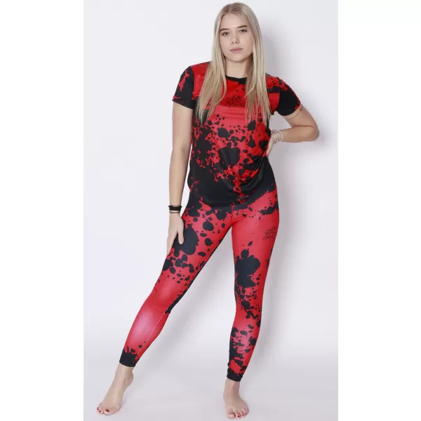  Női hosszú prémium leggings ALTISPORT VOJ/ALW012LEG01 FEKETE PIROS 