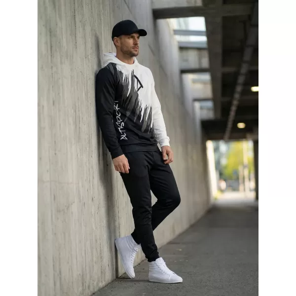  Férfi prémium funkcionális pulóver ALTISPORT VOJ/ALM006MI01 FEKETE ÉS FEHÉR 