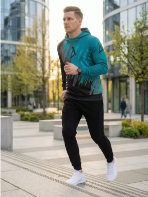 Férfi prémium funkcionális pulóver ALTISPORT VOJ/ALM006MI01 FEKETE/KEROZIN