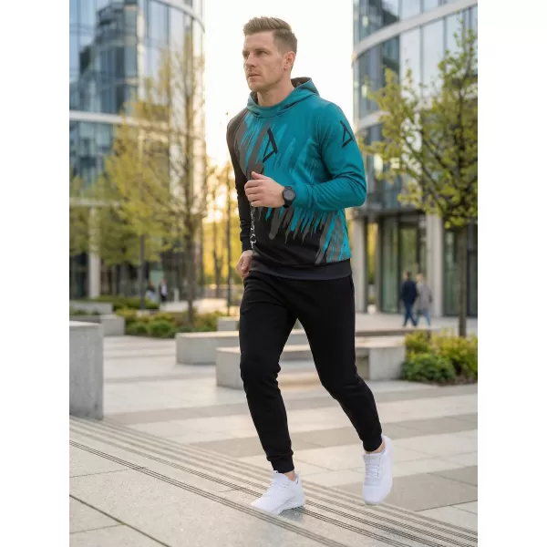  Férfi prémium funkcionális pulóver ALTISPORT VOJ/ALM006MI01 FEKETE/KEROZIN 
