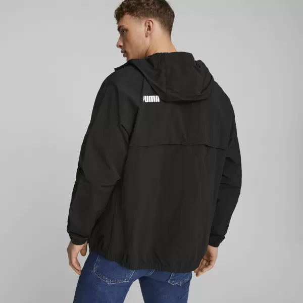  Férfi széldzseki PUMA HOODED WINDBREAKER 675387-01 FEKETE 