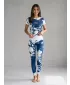 Női hosszú prémium leggings ALTISPORT VOJ/ALW012LEG01 FEHÉR KÉK