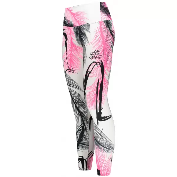  Női hosszú prémium leggings ALTISPORT VOJ/ALW001LEG01 FEHÉR RÓZSASZÍN 
