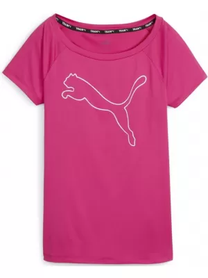 Női póló PUMA TRAIN FAV JERSEY CAT TEE 522420-48 RÓZSASZÍN