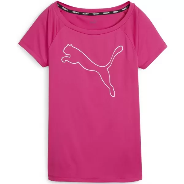  Női póló PUMA TRAIN FAV JERSEY CAT TEE 522420-48 RÓZSASZÍN 