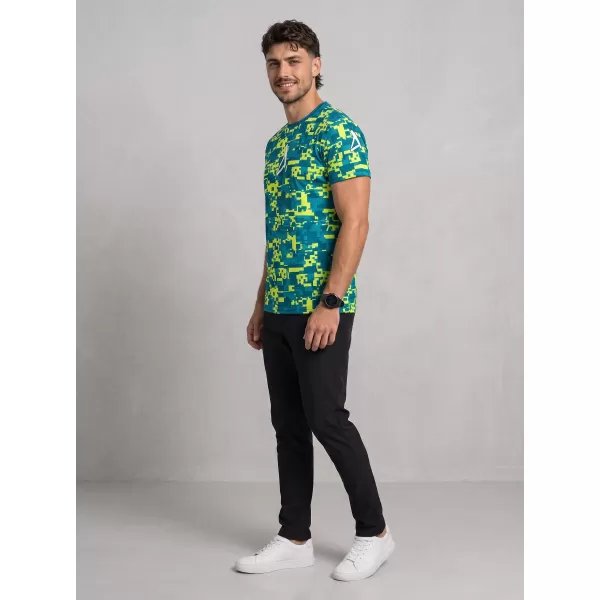  Férfi prémium plusz funkcionális póló ALTISPORT VOJ/ALM011TR02 KEROZIN/NEONSÁRGA 