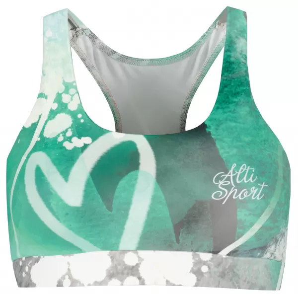  Női prémium sportmelltartó ALTISPORT VOJ/ALW017POD01 TÜRKIZ 
