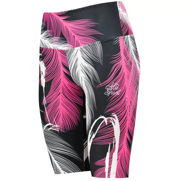  Térd feletti női leggings prémium ALTISPORT VOJ/ALW001LEG02 FEKETE/RÓZSASZÍN 