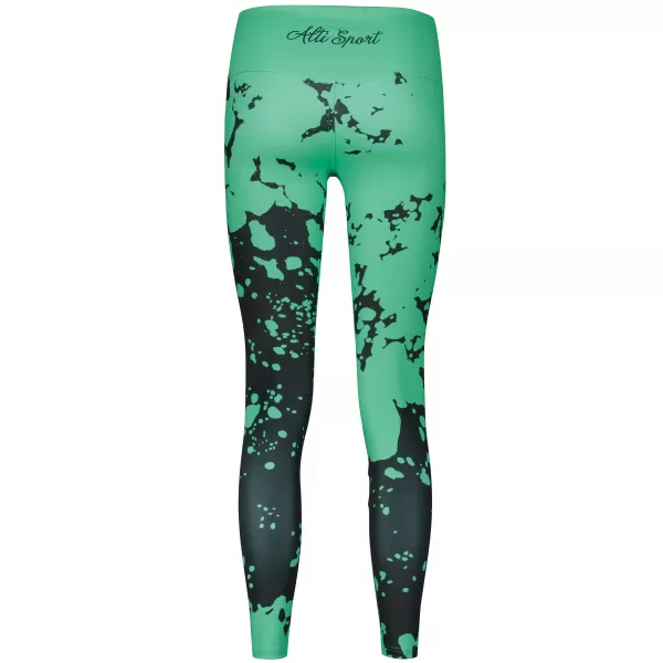  Női hosszú prémium leggings ALTISPORT VOJ/ALW012LEG01 FEKETE/TÜRKIZ 