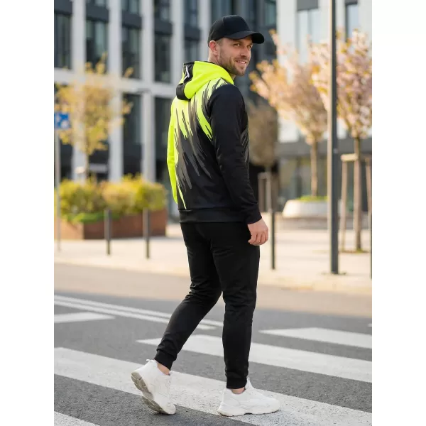  Férfi prémium funkcionális pulóver ALTISPORT VOJ/ALM006MI01 FEKETE ÉS SÁRGA 