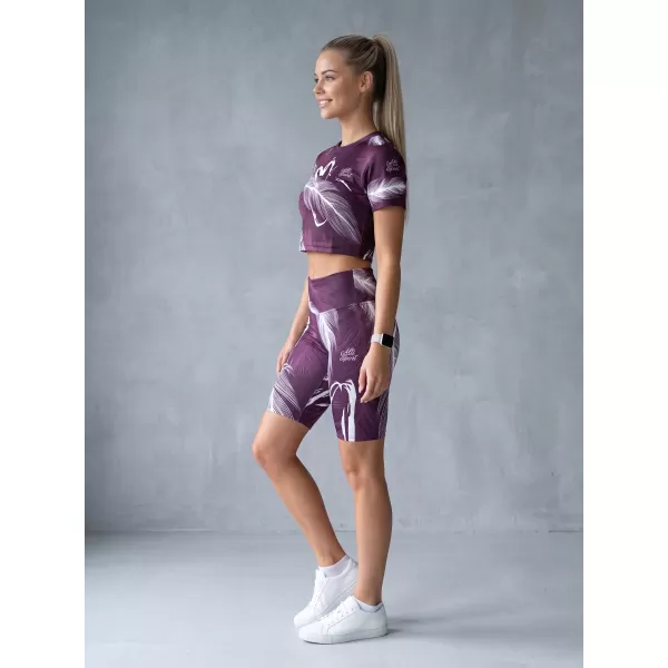  Térd feletti női leggings prémium ALTISPORT VOJ/ALW001LEG02 LILA/FEHÉR 