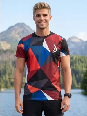 Férfi prémium plusz funkcionális póló ALTISPORT VOJ/ALM007TR02 SÖTÉTKÉK/PIROS