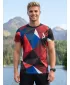 Férfi prémium plusz funkcionális póló ALTISPORT VOJ/ALM007TR02 SÖTÉTKÉK/PIROS