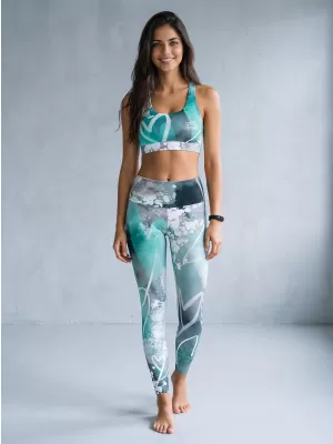 Női hosszú prémium leggings ALTISPORT VOJ/ALW017LEG01 TÜRKIZ
