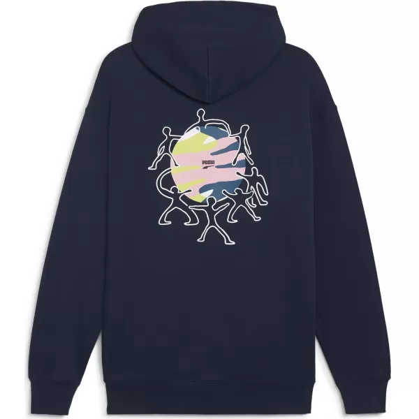  Férfi pulóver PUMA DOWNTOWN GRAPHIC HOODIE 624361-14 KÉK 