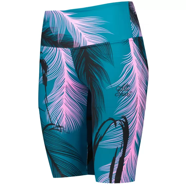  Térd feletti női leggings prémium ALTISPORT VOJ/ALW001LEG02 BENZINES/VILÁGOS RÓZSASZÍN 