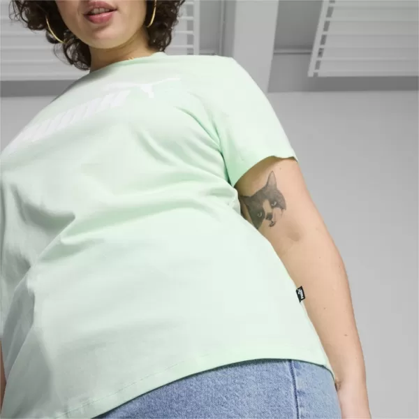  Női póló PUMA ESS LOGO TEE 586775-90 ZÖLD 