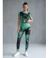 Női hosszú prémium leggings ALTISPORT VOJ/ALW012LEG01 FEKETE/TÜRKIZ