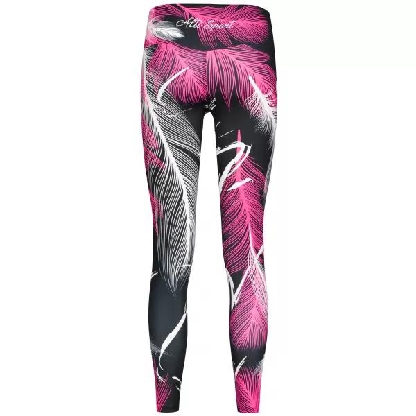  Női hosszú prémium leggings ALTISPORT VOJ/ALW001LEG01 FEKETE/RÓZSASZÍN 