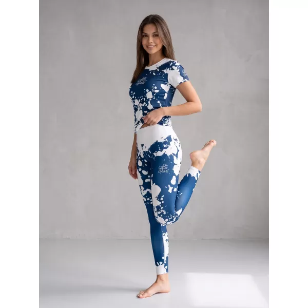  Női hosszú prémium leggings ALTISPORT VOJ/ALW012LEG01 FEHÉR KÉK 