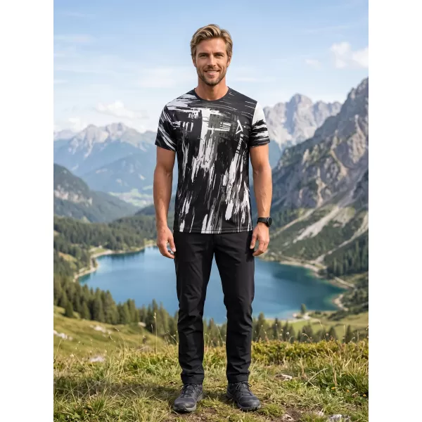  Pánské funkční triko premium ALTISPORT VOJ/ALM010TR01 ČERNOBÍLÁ 