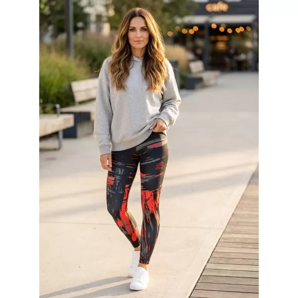  Női hosszú prémium leggings ALTISPORT VOJ/ALW010LEG01 FEKETE ÉS PIROS 