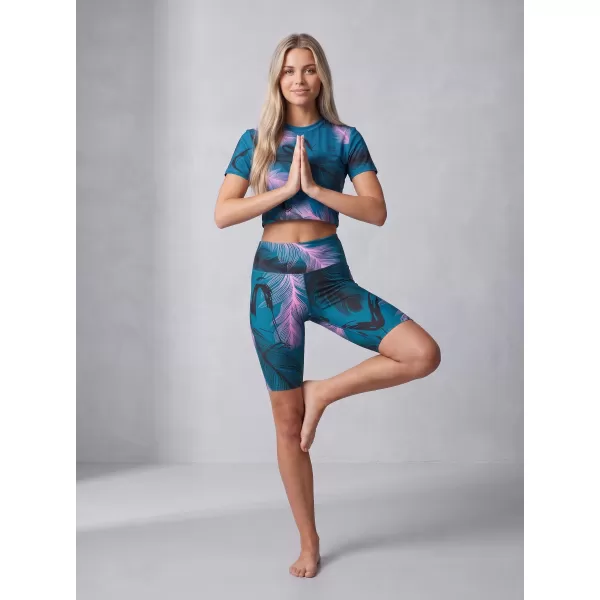  Térd feletti női leggings prémium ALTISPORT VOJ/ALW001LEG02 BENZINES/VILÁGOS RÓZSASZÍN 