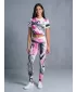 Női hosszú prémium leggings ALTISPORT VOJ/ALW001LEG01 FEHÉR RÓZSASZÍN
