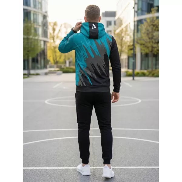 Férfi prémium funkcionális pulóver ALTISPORT VOJ/ALM006MI01 FEKETE/KEROZIN 