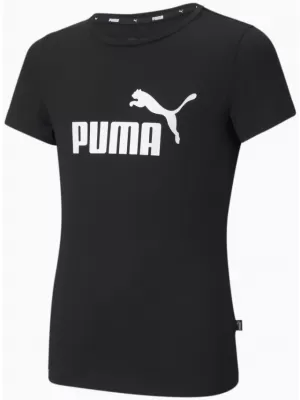 Lányos póló PUMA ESS LOGO TEE 587029-01 FEKETE