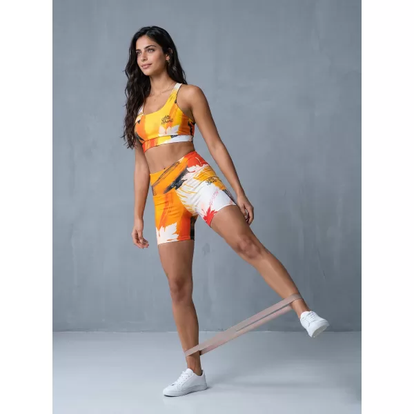  Női rövid prémium leggings ALTISPORT VOJ/ALW019LEG03 NARANCS 