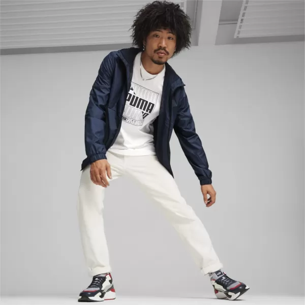  Férfi széldzseki PUMA ESS SOLID WINDBREAKER 847484-14 KÉK 