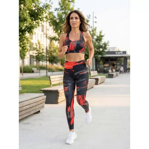  Női prémium sportmelltartó ALTISPORT VOJ/ALW010POD01 FEKETE ÉS PIROS 