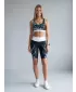 Dámské legíny nad kolena premium ALTISPORT VOJ/ALW022LEG02 ČERNÁ/TYRKYSOVÁ