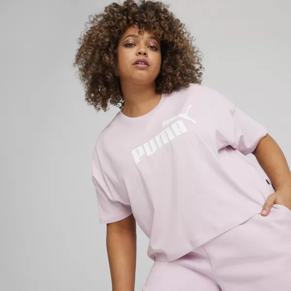  Női póló PUMA ESS CROPPED LOGO TEE 586866-60 LILA 