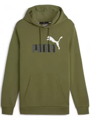 Férfi pulóver PUMA ESS+ 2 COL BIG LOGO HOODIE 586765-35 ZÖLD