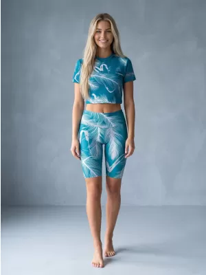 Térd feletti női leggings prémium ALTISPORT VOJ/ALW001LEG02 SMARAGD