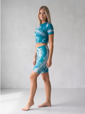 Térd feletti női leggings prémium ALTISPORT VOJ/ALW001LEG02 SMARAGD