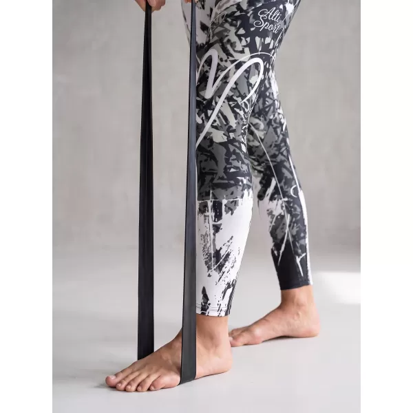  Női hosszú prémium leggings ALTISPORT VOJ/ALW018LEG01 FEKETE ÉS FEHÉR 