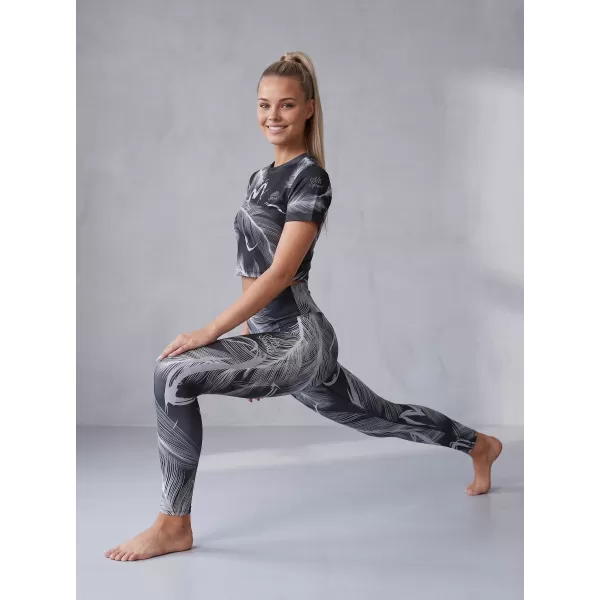  Női hosszú prémium leggings ALTISPORT VOJ/ALW001LEG01 FEKETE/SZÜRKE 