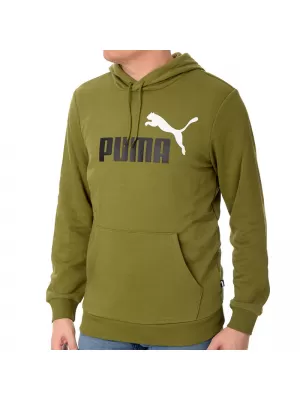 Férfi pulóver PUMA ESS+ 2 COL BIG LOGO HOODIE 586765-35 ZÖLD
