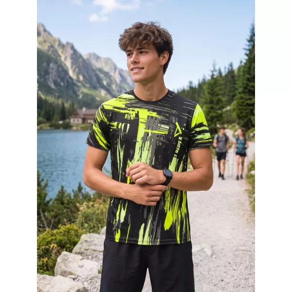  Pánské funkční triko premium ALTISPORT VOJ/ALM010TR01 ČERNOŽLUTÁ 