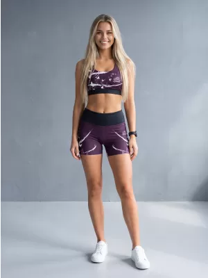 Női rövid prémium leggings ALTISPORT VOJ/ALW022LEG03 LILA