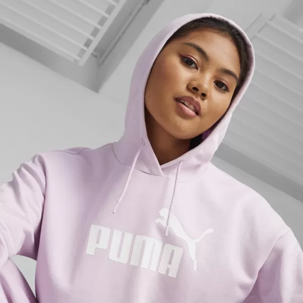  Női pulóver PUMA ESS CROPPED LOGO HOODIE TR 586870-60 RÓZSASZÍN 