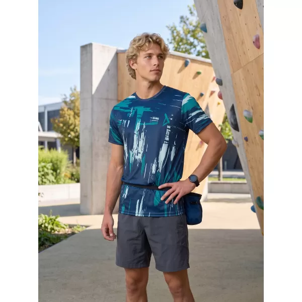  Pánské funkční triko premium ALTISPORT VOJ/ALM010TR01 MODRÁ/EMERALD 
