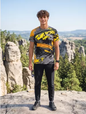 Férfi prémium funkcionális póló ALTISPORT VOJ/ALM014TR01 FEKETE ÉS SÁRGA