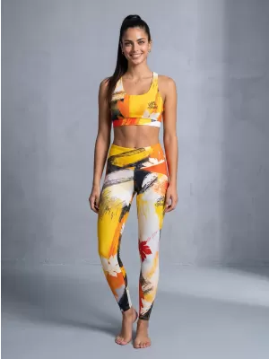 Női hosszú prémium leggings ALTISPORT VOJ/ALW019LEG01 NARANCS